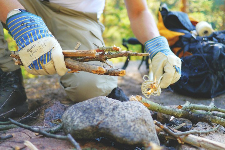 cleaning campsite