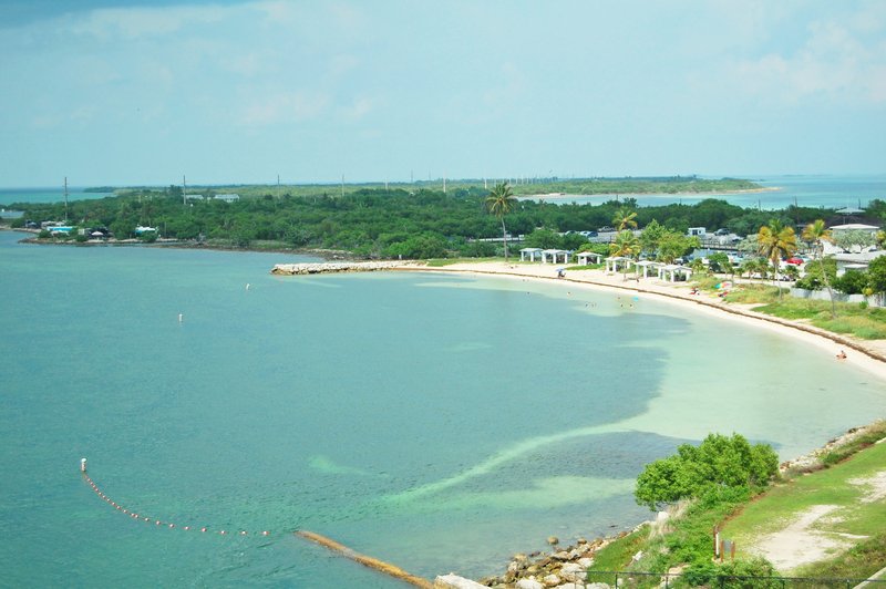 View of Bahia honda state park in the Florida keys overlooking the gulf of Mexico snorkeling in Florida Keys