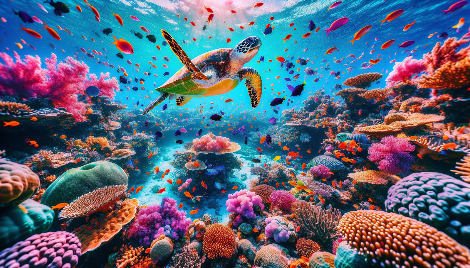 Colorful coral reef in Florida Keys