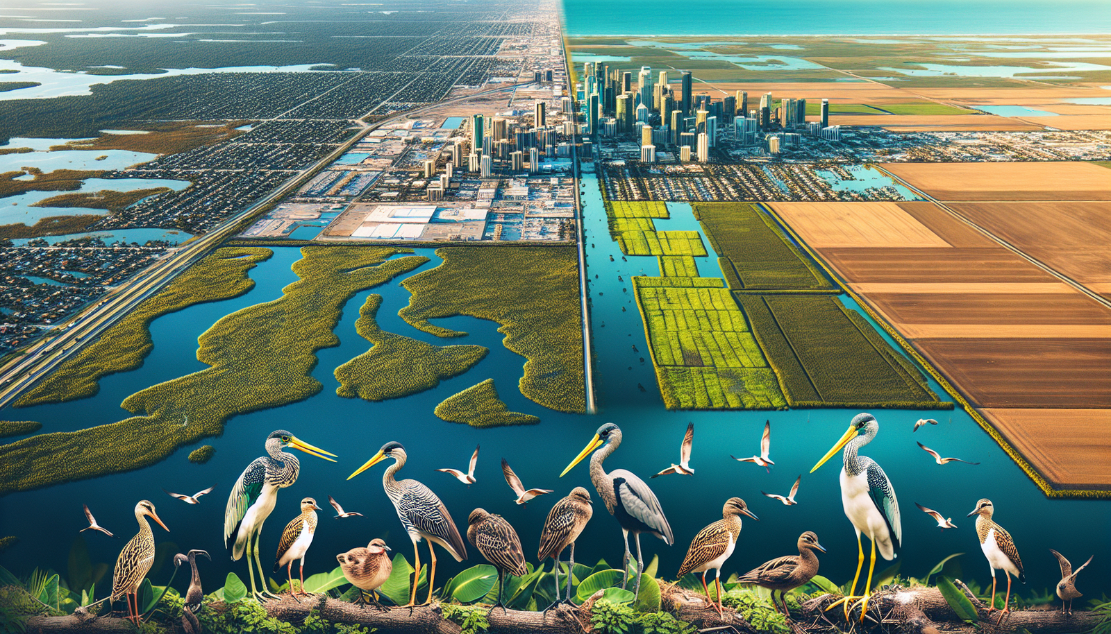 Illustration of impact of human development on Florida's endangered birds