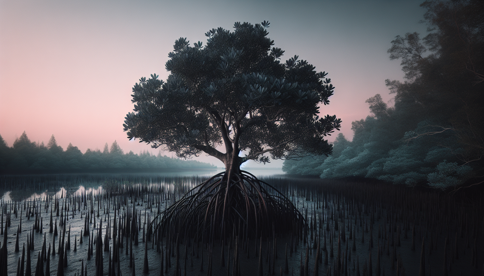 Black mangrove with pneumatophores