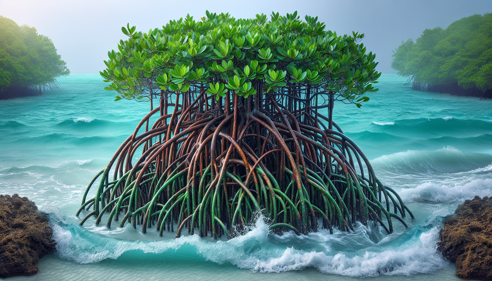 Mangroves defending against storm surges
